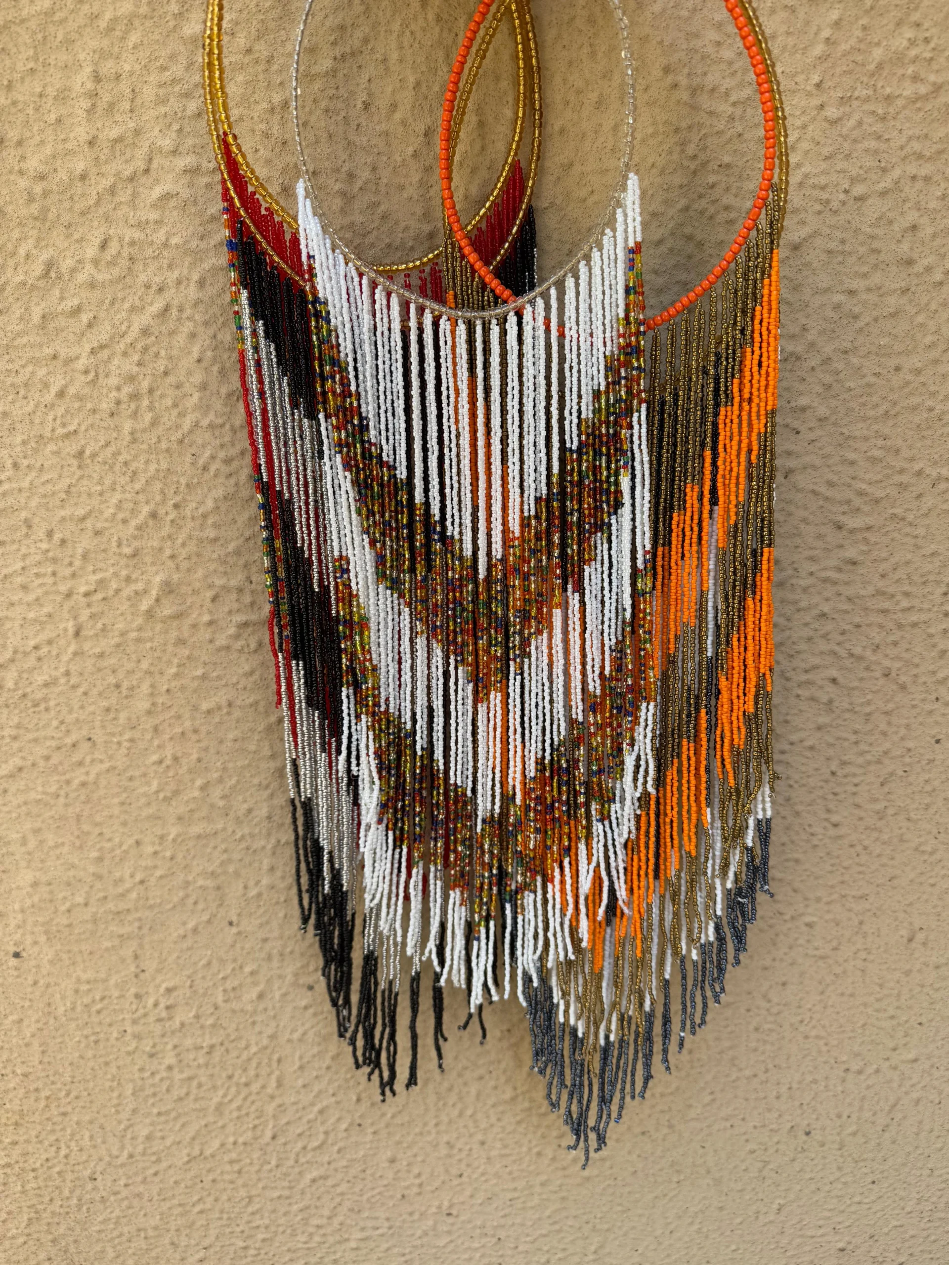African Maasai Beaded Collar Necklace - Image 2