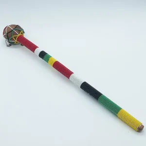 Beaded Maasai Rungu, Handmade African Decor Stick, Statement Home Decor Piece