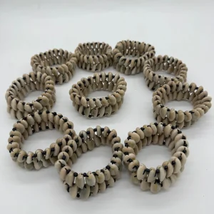 Cowrie Shell Cuff Bracelet, Handmade African Shell Wrist Bracelet, Statement Cowrie Jewelry